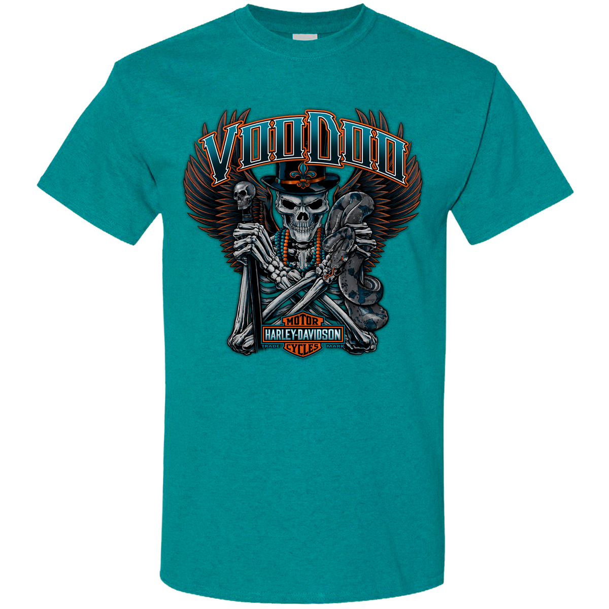 Coiled Men's Short Sleeve Shirt — Voodoo Harley-Davidson