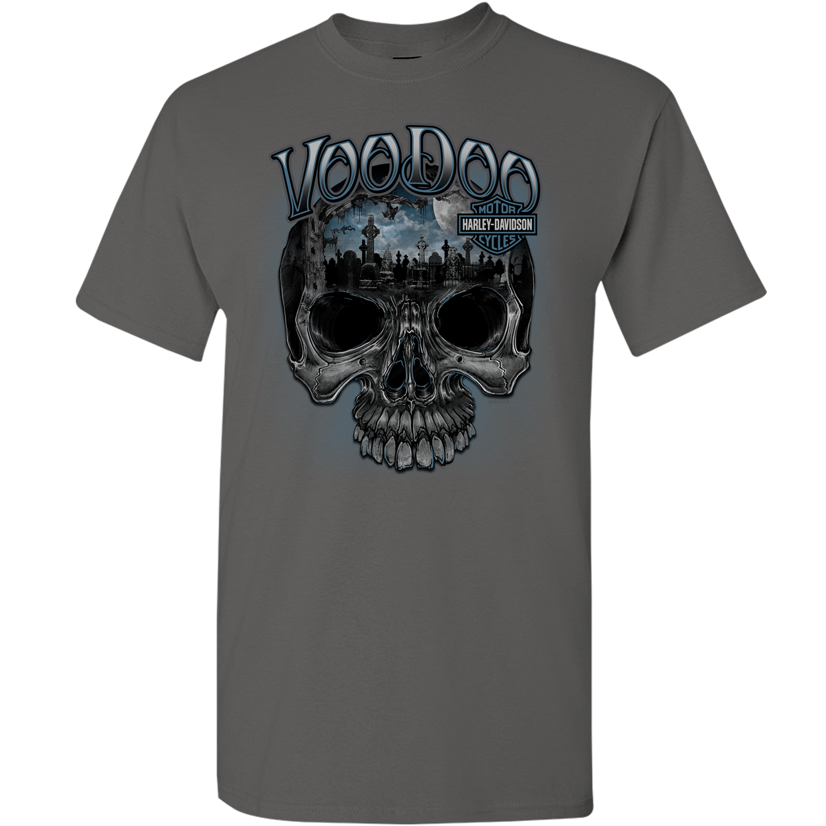 Voodoo Harley-Davidson Macabre Men's Short Sleeve T-Shirt