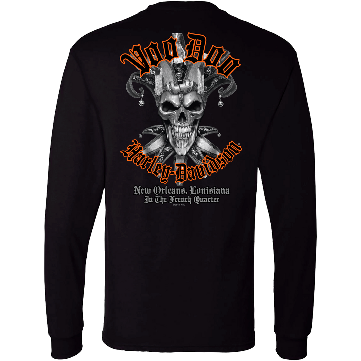 Voodoo Harley-Davidson Evil Jester Men's Long Sleeve T-Shirt